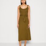 Z62T179 Women Anna Field Jersey Dress Olive
