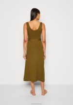 Z62T179 Women Anna Field Jersey Dress Olive - Image 3
