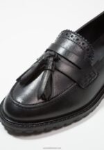 Z62T1829 Women Anna Field Leather Slip-Ons Black - Image 3
