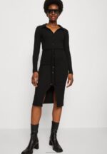 Z62T183 Women Anna Field Jersey Dress Black - Image 4
