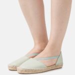 Z62T1846 Women Anna Field Leather Espadrilles Mint