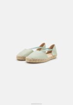 Z62T1846 Women Anna Field Leather Espadrilles Mint - Image 3