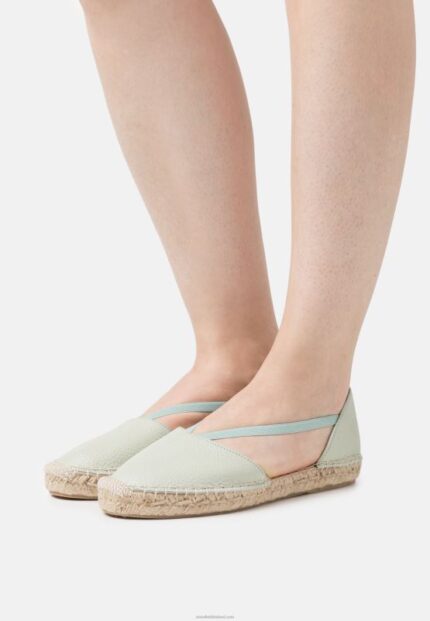 Z62T1846 Women Anna Field Leather Espadrilles Mint