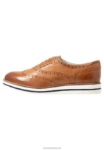 Z62T1849 Women Anna Field Leather Casual Lace-Ups Cognac - Image 2
