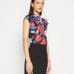 Z62T184 Women Anna Field Jersey Dress Black/Red/Blue