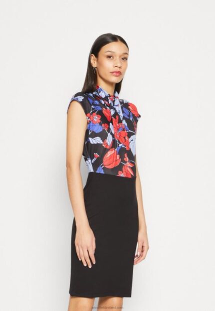 Z62T184 Women Anna Field Jersey Dress Black/Red/Blue
