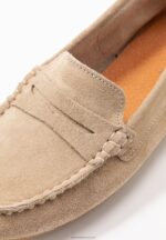 Z62T1859 Women Anna Field Leather Moccasins Beige - Image 3