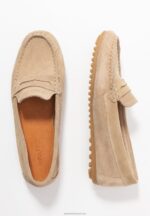 Z62T1859 Women Anna Field Leather Moccasins Beige - Image 4