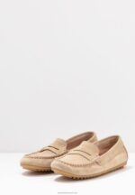 Z62T1859 Women Anna Field Leather Moccasins Beige - Image 5