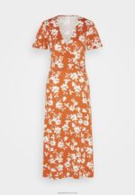 Z62T185 Women Anna Field Jersey Dress Brown/White - Image 5