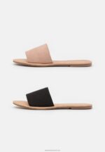 Z62T1862 Women Anna Field 2 Pack Mules Black/Light Pink - Image 2