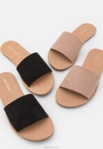 Z62T1862 Women Anna Field 2 Pack Mules Black/Light Pink - Image 7