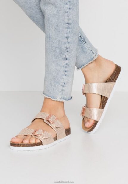 Z62T1865 Women Anna Field Slippers Rose Gold