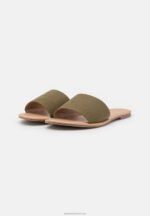 Z62T1866 Women Anna Field 2 Pack Mules Khaki/Gold - Image 3