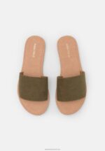 Z62T1866 Women Anna Field 2 Pack Mules Khaki/Gold - Image 5