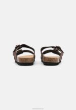 Z62T1876 Women Anna Field Slippers Dark Brown - Image 4