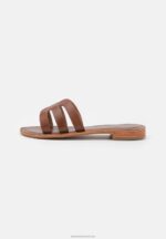 Z62T1877 Women Anna Field Leather Mules Brown - Image 2