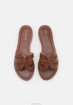 Z62T1877 Women Anna Field Leather Mules Brown - Image 6