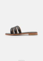 Z62T1879 Women Anna Field Leather Mules Black - Image 2