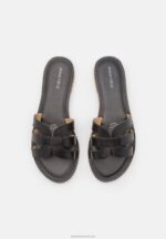 Z62T1879 Women Anna Field Leather Mules Black - Image 6