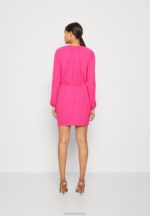 Z62T187 Women Anna Field Jersey Dress Pink - Image 3