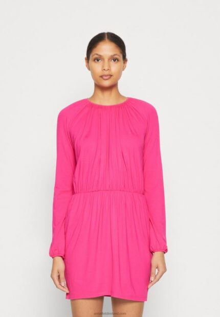Z62T187 Women Anna Field Jersey Dress Pink