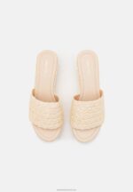 Z62T1883 Women Anna Field Heeled Mules Beige - Image 6