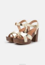 Z62T1887 Women Anna Field Clogs Gold - Image 3
