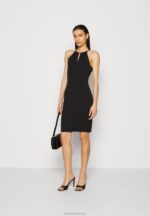 Z62T188 Women Anna Field Jersey Dress Black - Image 2