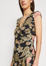 Z62T189 Women Anna Field Jersey Dress Black/Multi Coloured - Image 6