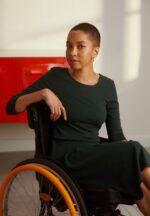 Z62T190 Women Anna Field Jersey Dress Dark Green - Image 4