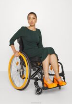 Z62T190 Women Anna Field Jersey Dress Dark Green - Image 7