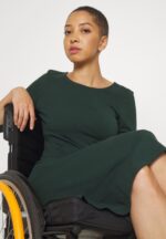 Z62T190 Women Anna Field Jersey Dress Dark Green - Image 10