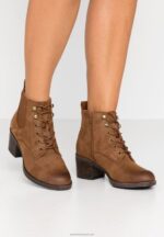 Z62T1914 Women Anna Field Ankle Boots Cognac