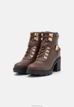 Z62T1921 Women Anna Field Lace-Up Ankle Boots Brown - Image 3