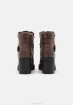 Z62T1921 Women Anna Field Lace-Up Ankle Boots Brown - Image 4