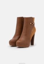 Z62T1927 Women Anna Field Platform Ankle Boots Cognac - Image 3