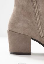 Z62T1931 Women Anna Field Leather Ankle Boots Beige - Image 3