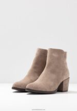 Z62T1931 Women Anna Field Leather Ankle Boots Beige - Image 5