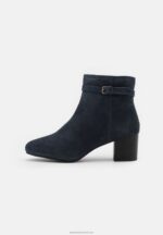 Z62T1934 Women Anna Field Leather Classic Ankle Boots Dark Blue - Image 2
