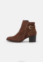 Z62T1935 Women Anna Field Leather Ankle Boots Cognac - Image 2