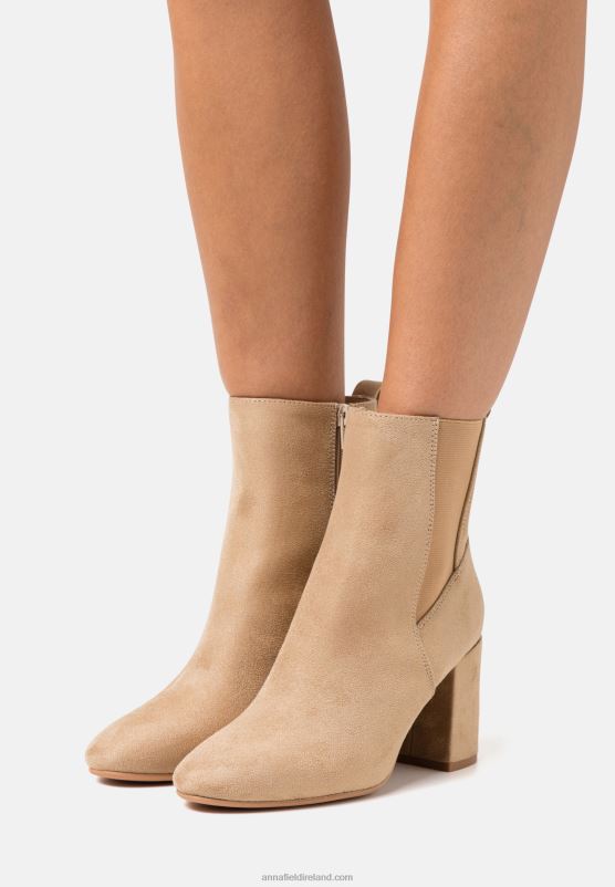 z62t1937_women_anna_field_classic_ankle_boots_beige.jpg Z62T1937 Women Anna Field Classic Ankle Boots Beige - Image 1