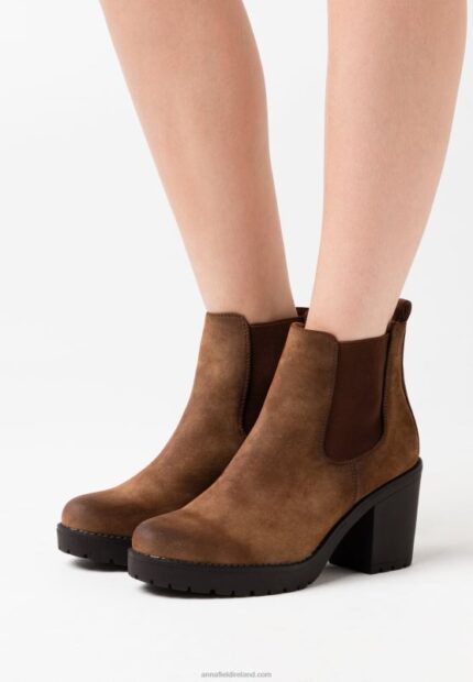 Z62T1940 Women Anna Field Ankle Boots Cognac