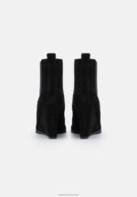 Z62T1943 Women Anna Field Leather Winter Boot High Heeled Ankle Boots Black - Image 3