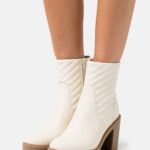 Z62T1950 Women Anna Field Classic Ankle Boots Offwhite