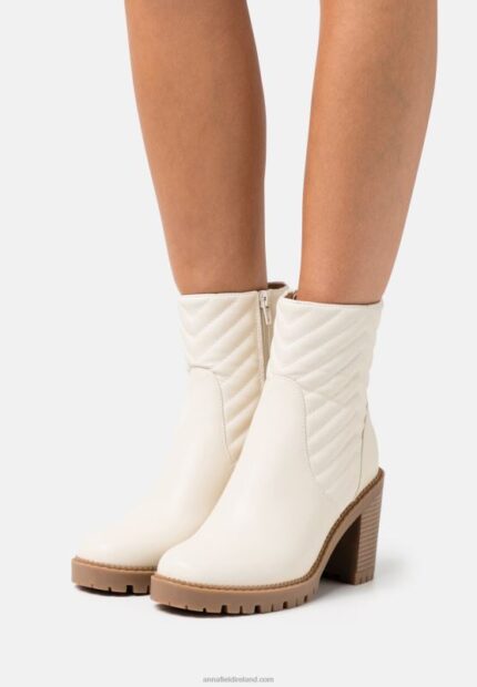 Z62T1950 Women Anna Field Classic Ankle Boots Offwhite