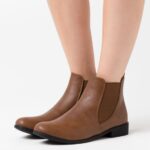 Z62T1956 Women Anna Field Ankle Boots Cognac