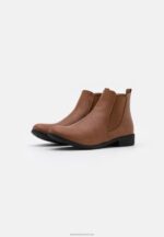 Z62T1956 Women Anna Field Ankle Boots Cognac - Image 3