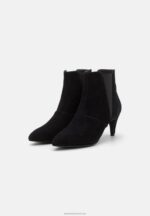 Z62T1959 Women Anna Field Leather Ankle Boots Black - Image 3