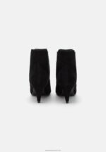 Z62T1959 Women Anna Field Leather Ankle Boots Black - Image 4